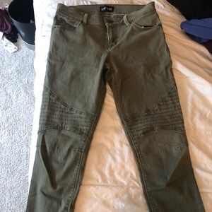 Express olive green jeans
